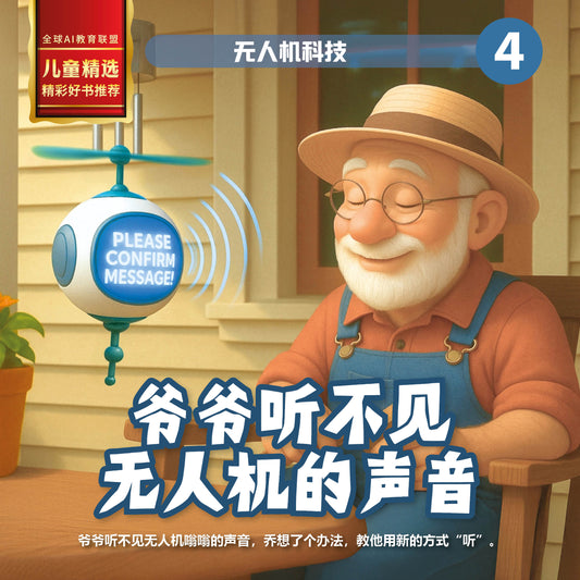 爷爷听不见无人机的声音